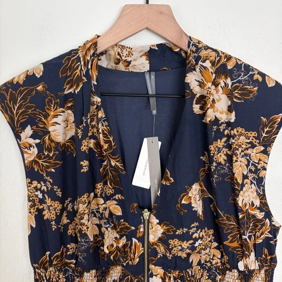 NWT Anthropologie The Tommie Front-Zip Midi Dress XL